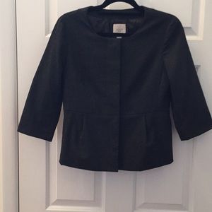 J. Crew Suiting peplum gray just-cleaned jacket